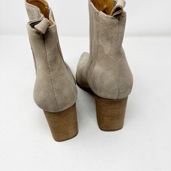 Marc Fisher Oshay Suede Pointed Ankle Booties 11 Grey - Picture 5 of 8